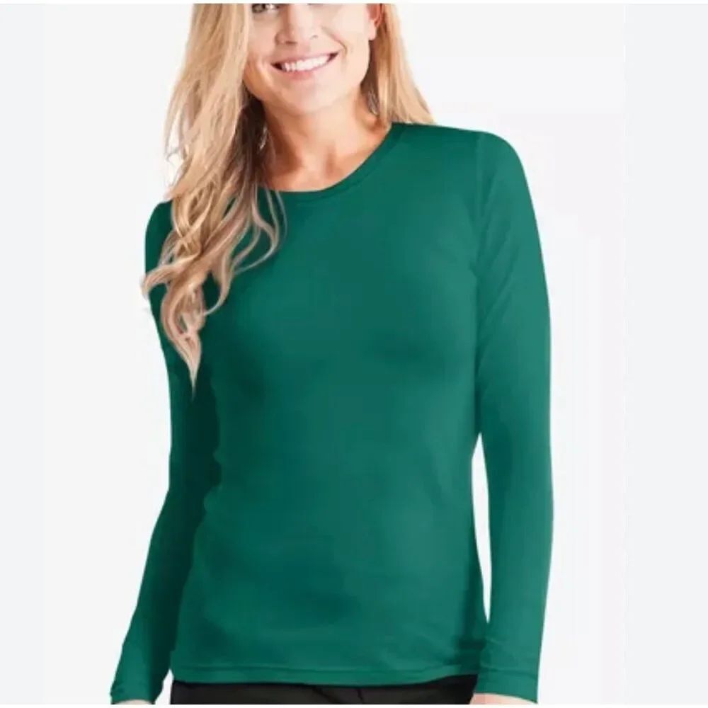 Healing Hands Melissa green scrubs long sleeve blouse M